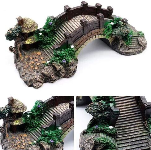 Resin Arch Bridge Aquarium Ornament - Miniature Garden Decor for Fish Tank, Terrarium & Fairy Garden, Durable Artificial Bridge Model for Indoor/Outdoor Landscape Accessories in Kuwait