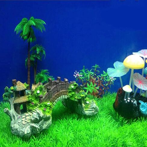 Resin Arch Bridge Aquarium Ornament - Miniature Garden Decor for Fish Tank, Terrarium & Fairy Garden, Durable Artificial Bridge Model for Indoor/Outdoor Landscape Accessories in Kuwait