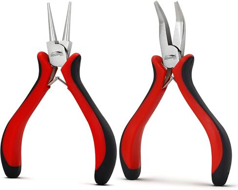 2-Piece 5 Inch Bent & Flat Nose Plier, Small Jewelry Pliers Set in Kuwait