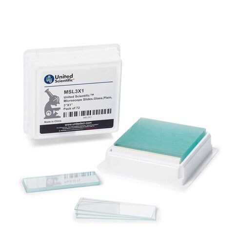 United Scientific Supplies MSL3X1 Glass Microscope Slides, 3" X 1" (Pack of 72) in Kuwait