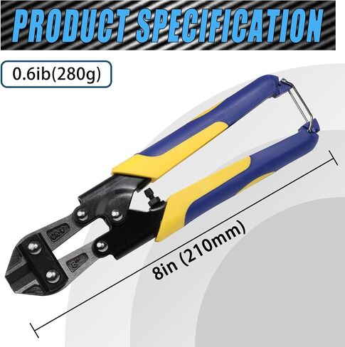210mm Jewelry Making Chains Cutter，1-3mm Jewelry String Cutter with Bi-Material Ergonomic Handle Grip, Security Lock, Chrome Vanadium Steel Blade for Wire, Cables, Small Screws in Kuwait