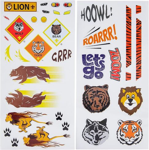 BSA Pinewood Derby Car Peel N' Stick Decal - Cub Scout Rank Animals Boy Scouts of America in Kuwait