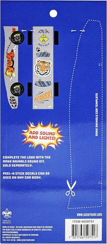 BSA Pinewood Derby Car Peel N' Stick Decal - Cub Scout Rank Animals Boy Scouts of America in Kuwait