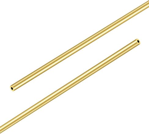 Aopin Brass Round Tube Copper Tubing Pipe ID 3mm / 3/25" x OD 4mm / 4/25" Hollow Copper Tubing Seamless Straight Pipe Tubing - 300mm / 1 Ft / 11.81 In Length For Brake Line, 2 Pcs in Kuwait