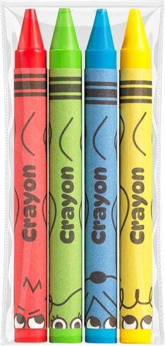 100-Bulk Crayons - 25-Individually Wrapped Packs of 4 for Kids Party Favors in Kuwait