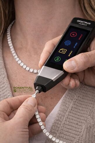 GemTrue APEX 5-in-1 Diamond Tester, Synthetic Diamond and Moissanite Identifier with Touchscreen, Auto Calibration, Lab-Grown Diamond Detector Includes ROSENTHAL COLLECTION POLISHING Cloth in Saudi Arabia