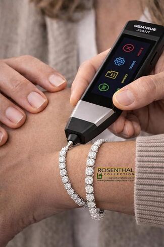GemTrue APEX 5-in-1 Diamond Tester, Synthetic Diamond and Moissanite Identifier with Touchscreen, Auto Calibration, Lab-Grown Diamond Detector Includes ROSENTHAL COLLECTION POLISHING Cloth in Saudi Arabia