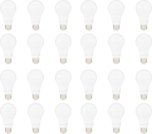 Amazon Basics - لمبة إضاءة LED A19، بيضاء ناعمة، 12 وات (ما يعادل 75 وات)، قابلة لتعديل الضوء، عمر افتراضي يصل إلى 10,000 ساعة، 6 عبوات in Kuwait