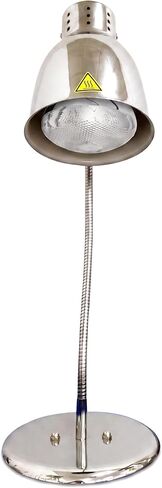 Commercial Food Heat Lamp with Bulb Fried Food Warming Lamps Hot Food Warmer Lights for Buffet Bar Parties Catering (Silver(Single Head)) in Kuwait