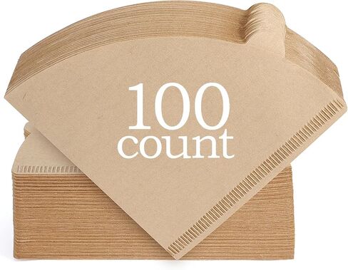 Niveaya 200 Count Coffee Filters - Size 02, Coffee Filters, Natural Paper Coffee Filter, Coffee Filter 2 Cone Paper. (2-4 Cup) in Kuwait