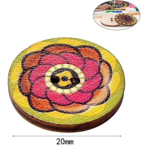 200 PCS Wood Buttons,Vintage Wood Buttons with 2 Holes for DIY Sewing Craft in Saudi Arabia