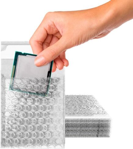 ABC Clear Bubble Out Bags, 4 x 5.5 Inches. Pack of 400 Polyethylene Self Seal Bubble Pouches. Cushioning Clear Bubble Bags for Packing. Clear Bubble Envelopes. Clear Bubble Out Pouches in Kuwait