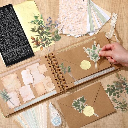 Letters to the Bride Scrapbook Vintage Wedding Guest Book, Green Leaf in Kuwait