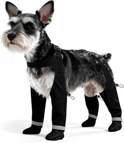 Dog Boots with Adjustable Suspender, Anti-Slip Dog Shoes, Waterproof Paw Protector for Rainy, Snowy, Hot Pavement, S in Saudi Arabia