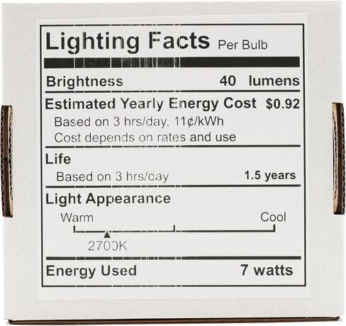 Creative Hobbies® Replacement Light Bulbs for Electric Candle Lamps, Window Candles, & Chandeliers - 7 Watt Candelabra (E12), Clear, Steady Burning, 120v 7w Bulb - Pack of 12 in Kuwait