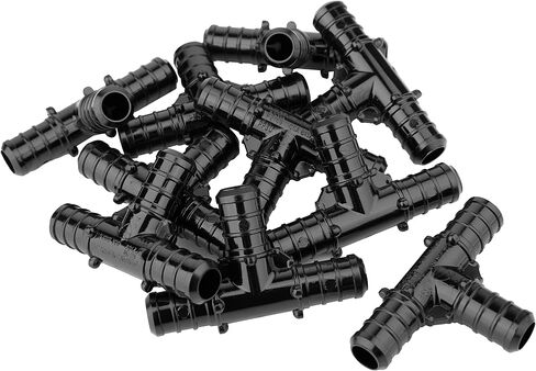 (عبوة من 10) وصلة تجعيد من البولي PPSU Barb Pex مقاس 3/4 بوصة × 1/2 بوصة × 3/4 بوصة، ASTM F2159 in Kuwait