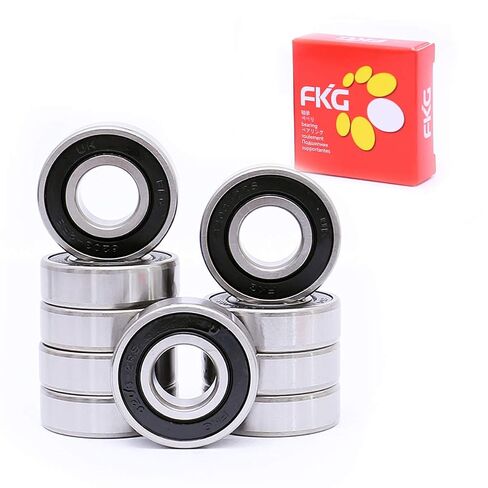 FKG 6205-2RS 25x52x15mm Deep Groove Ball Bearing Double Rubber Seal Bearings Pre-Lubricated 10 Pcs in Kuwait