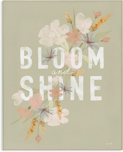 Stupell Industries Sweet Dreams Floral Phrase Canvas Wall Art Design by House Fenway in Kuwait