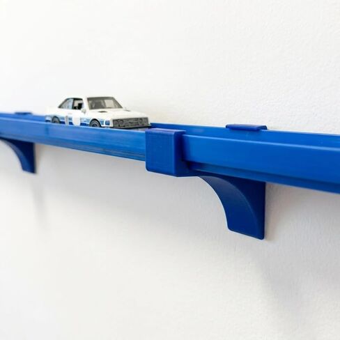 Wall Mount Brackets (8 Pack), Compatible with Hot Wheels Speed Snap Track – Modular Snap-Fit Wall-Mounted Track System for 1:64 Diecast Cars, Made in USA (Blue) in Kuwait