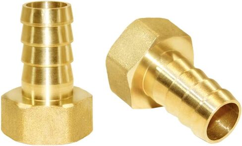 Joywayus Brass Hose Barb Fitting,3/8" Barb x 3/8" NPT Female Pipe Fitting Adapter(Pack of 2) in Kuwait