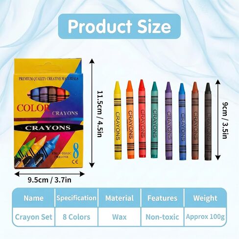 30 Boxes Bulk Crayons, 8 Color Crayon in Kuwait