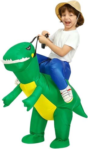KOOY Inflatable Dinosaur Costume Kids,Blow Up T Rex Suit Boys Girls,Halloween Costume for Party in Kuwait