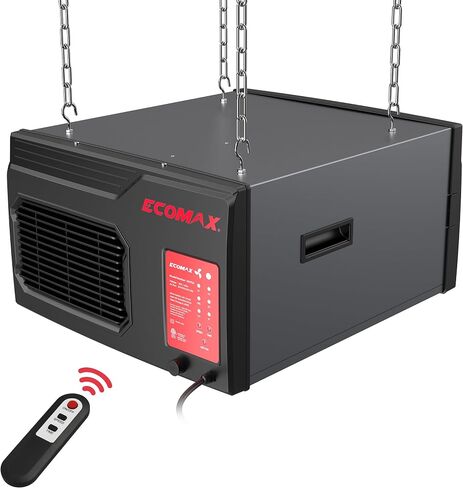 Ecomax MCF03 Air Filtration System, 3-Speed Hanging Ceiling Dust Collectors for Woodworking, Remote Controlled Dust Collection Systems for Shop Garage (300/350/400 CFM) in Kuwait
