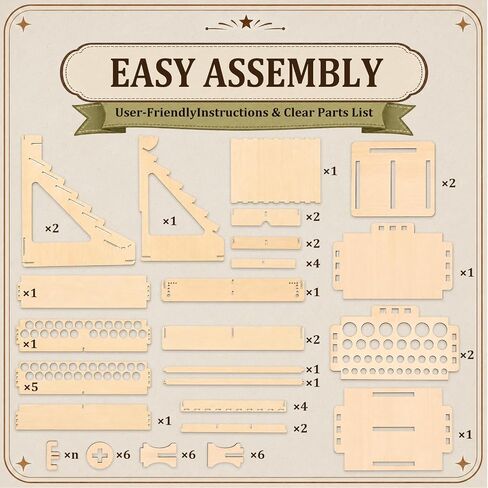 Colingmill Paint Organizer, 149 Holes Wood Rack for Miniature Paint Storage in Kuwait
