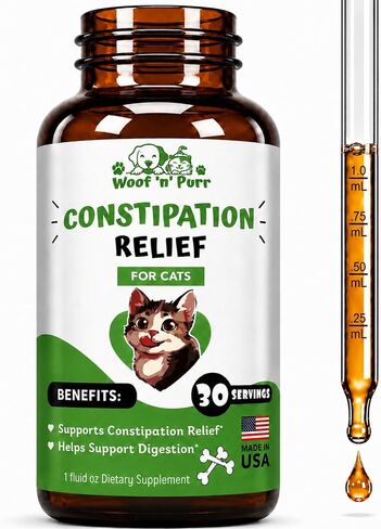 Cat Constipation Relief - May Help to Reduce Constipation & Blocked Bowels, Improve Bowel Movement, & Much More - Constipation Relief for Cats - Cat Laxative - 1 fl oz - Chicken Flavor in Saudi Arabia