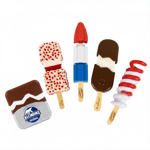 Casdon Good Humor & Popsicle Play Ice Creams 5-Pack | Pretend Play Toy Food Set for Kids Ages 2+ | Includes Strawberry Shortcake, Klondike Original, Magnum Classic, Firecracker & Cyclone in Saudi Arabia