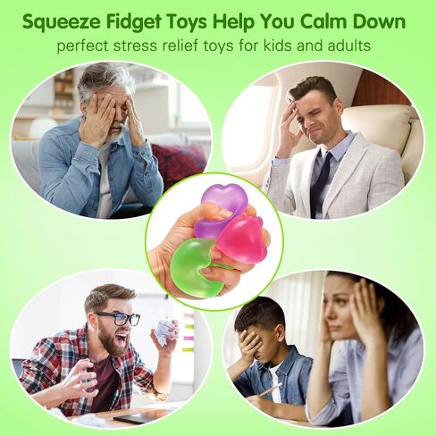 4 Stress Cube Glow in The Dark, Slow Rising Squishy Fidget Toys for Adults in Kuwait