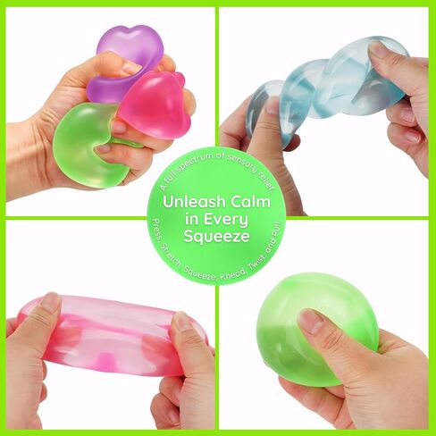 4 Stress Cube Glow in The Dark, Slow Rising Squishy Fidget Toys for Adults in Kuwait
