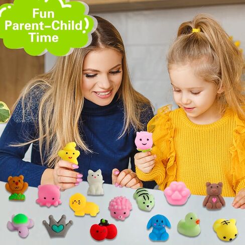 100 Pack Squishies Toys, Tiny Mochi Squishy Fidget Toys Random Bulk Party Favors for Kids 4- 8 8-12 Goodie Bag Pinata Stocking Stuffers Classroom Prizes Treasure Box Egg Fillers Girls in Kuwait