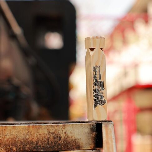 2 PCS-Wooden Train Whistle Musical Toy for Kids (4 Tone) in Kuwait