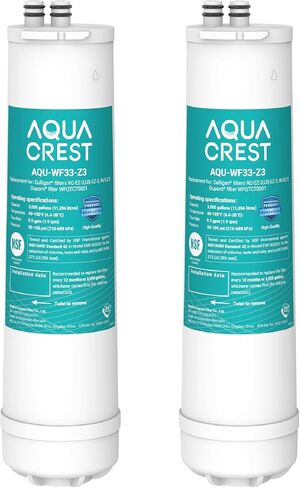 AQUA CREST RC 3 EZ-Change, WFQTC30001, WFQTC70001 Advanced Water Filter Replacement, Replacement for Culligan RC-EZ-3, IC-EZ-3, US-EZ-3, RC-EZ-1, Brita USF-201, USF-202, DuPont, 2K Gallons (Pack of 2) in Kuwait