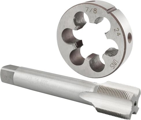 Burkit 7/8"-18 UN Tap and Die Set, 7/8 x 18 UN Machine Thread Tap and Round Die Right Hand in Kuwait