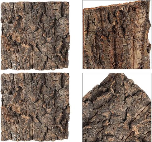 6pcs Cork Bark Background for Reptile Terrariums, Easy Clean 6x6 Wood in Kuwait