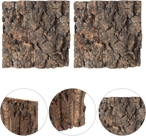 6pcs Cork Bark Background for Reptile Terrariums, Easy Clean 6x6 Wood in Kuwait