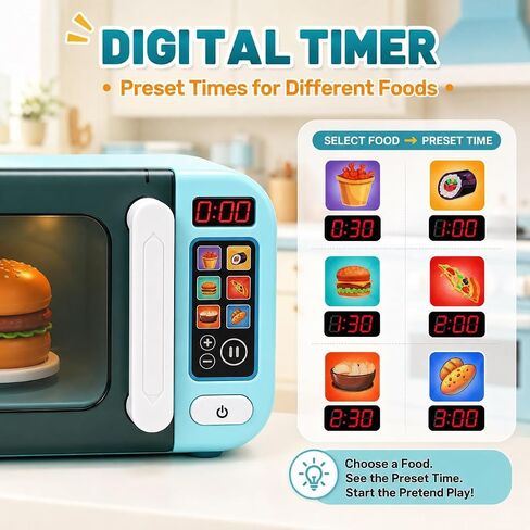CUTE STONE Play Kitchen Appliance Set, Toy Microwave, Blender & Toaster in Kuwait