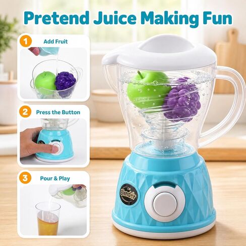 CUTE STONE Play Kitchen Appliance Set, Toy Microwave, Blender & Toaster in Kuwait