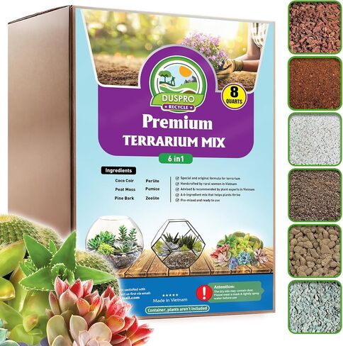DUSPRO 6-in-1 Terrarium Soil Mix, Pre-Mixed & Ready to Use, 8QT in Kuwait