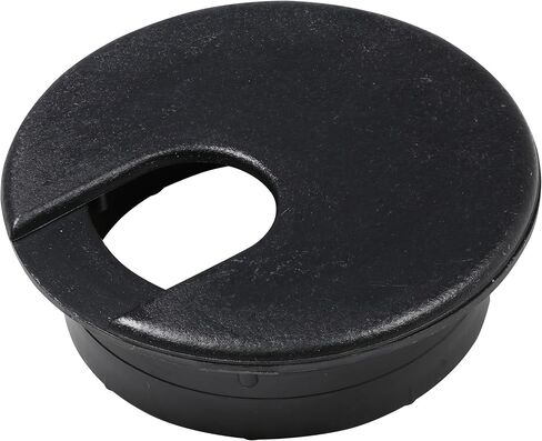 Rok Hardware 5 عبوات من 3 قطع (76 مم) مستديرة لطاولة مكتب الكمبيوتر ومنفذ سلك كابل وغطاء فتحة منظم ROKRG3BLK (أسود) in Kuwait