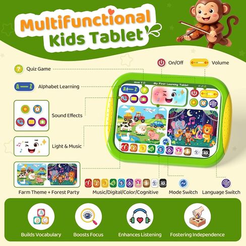 Toddler Learning Tablet Toy for Speech Therapy, Screen-Free Educational Toy in Saudi Arabia