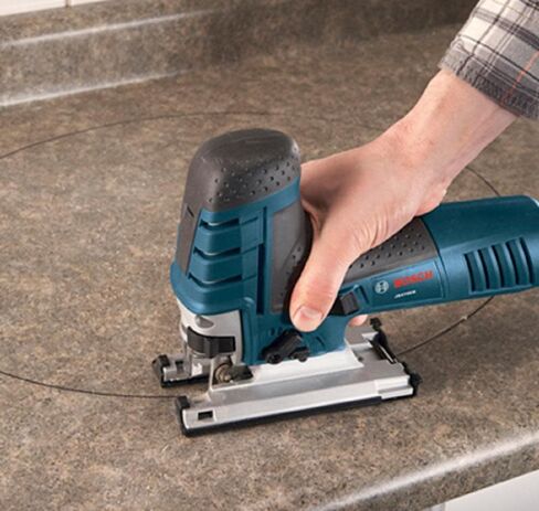 Bosch 7.0 Amp Corded Variable Speed Barrel-Grip Jig Saw JS470EB with Carrying Case with Bosch 10-Piece Assorted T-Shank Jig Saw Blade Set T5002 in Saudi Arabia