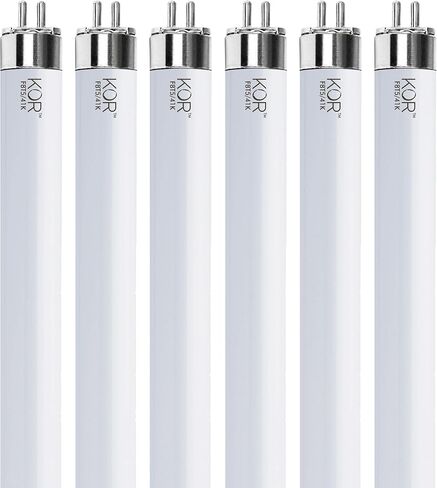 KOR (Pack of 6) F8T5/WW - T5 Fluorescent 3000K Warm White - 8 Watt - 12" Super Long Life Light Bulbs in Kuwait