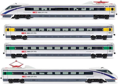 Rivarossi HR2964 SBB, ETR 470 Silver Livery with Blue Stripe, 4-Unit Base Set, ep. V Railway Locomotive + Coaches in Kuwait