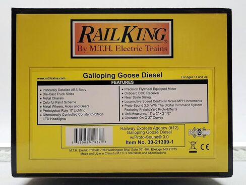 MTH RAILKING Railway Express Agency Galloping Goose Diesel Engine O Gauge 30-21309-1 NEW in Saudi Arabia
