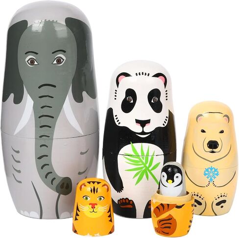 5 Pcs Russian Nesting Dolls Matryoshka Doll Handmade(Elephant) in Kuwait