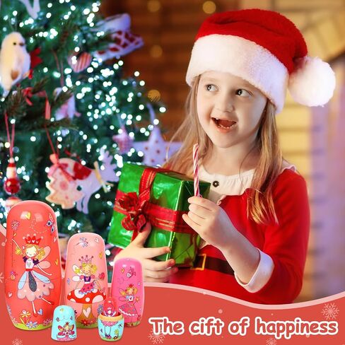 5 Pcs Russian Nesting Dolls Matryoshka Doll Handmade (Fairy) in Kuwait