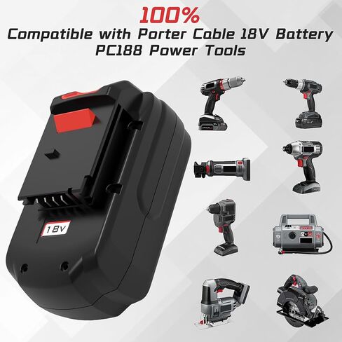 4.5Ah PC18B Replacement Battery for Porter Cable 18V Battery Ni-Mh, Compatible with Porter Cable 18-Volt PC18B-2 PCC489N PCMVC PCXMVC Cordless Tools Batteries 2 Packs in Saudi Arabia